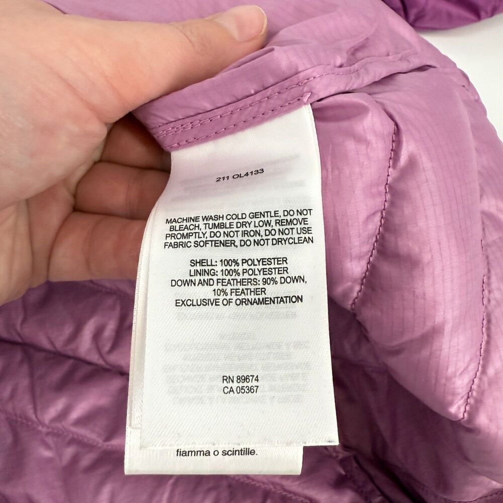 Mountain Hardwear Nitrous Micro Ratio Goose Down Jacket Purple Puffer Ski Sz XL - Picture 10 of 11